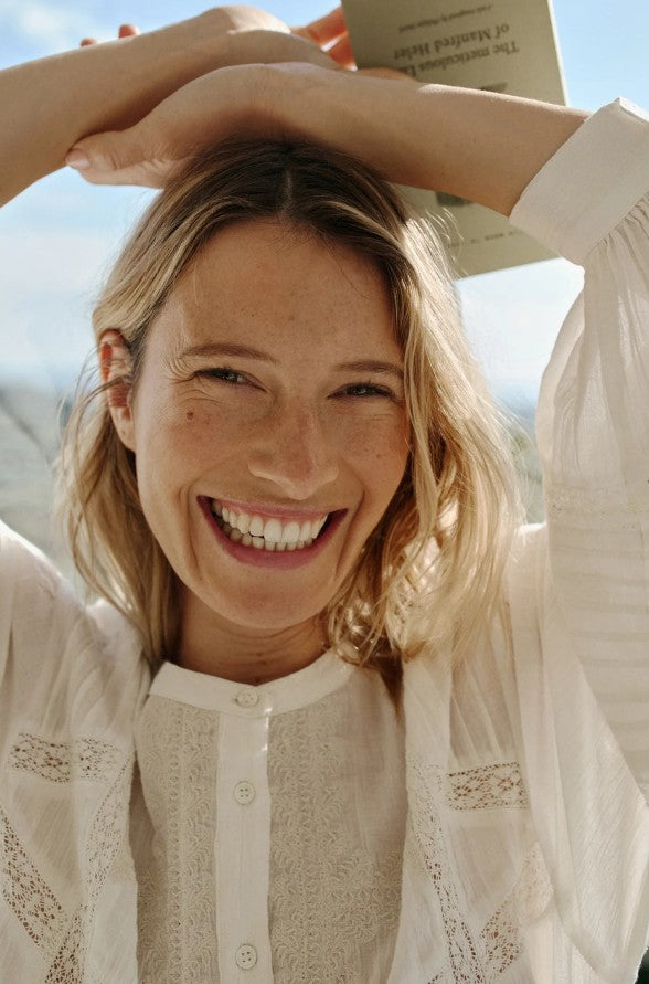 Romantic boho blouse in Off White | Indi & Cold