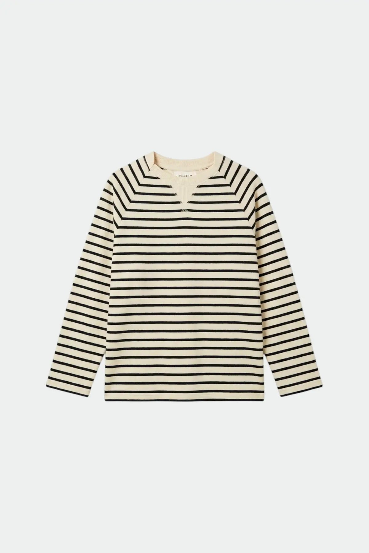 Indi & Cold Striped Long Sleeve Sweatshirt in Marine Blue