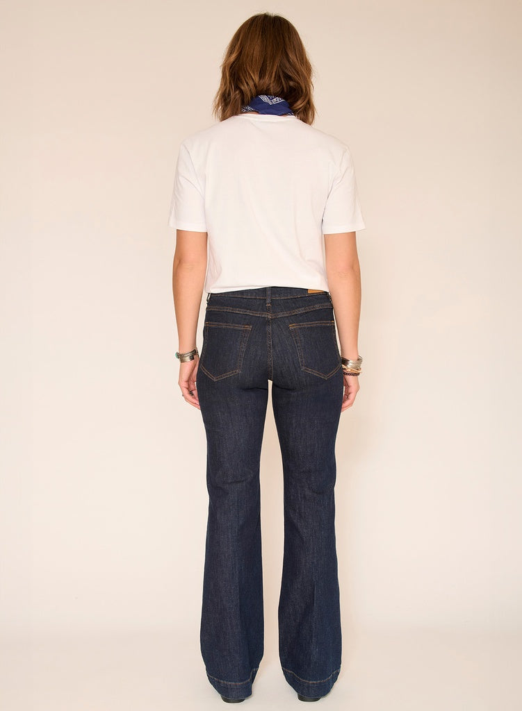 MKT Studio Diana Wilson Flared Jeans in Navy