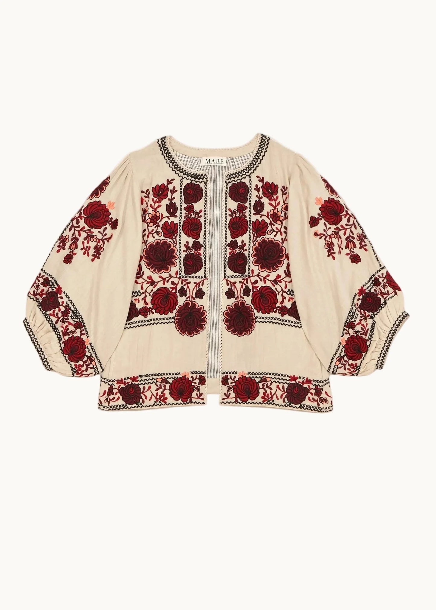 Jasje met rozenborduursel in Beige | M.A.B.E.