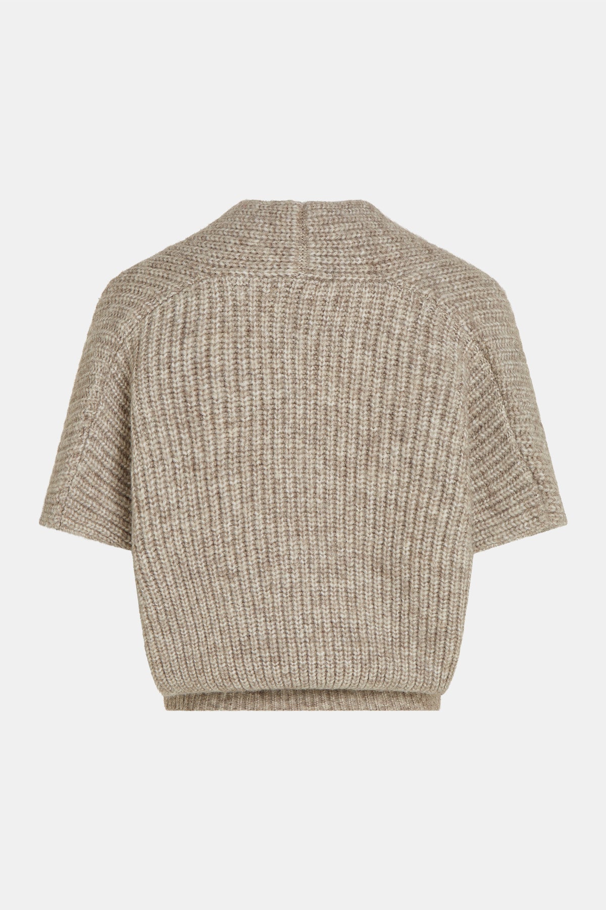 Penn & Ink Sleeveless Knit Sweater in Light Brown Melange