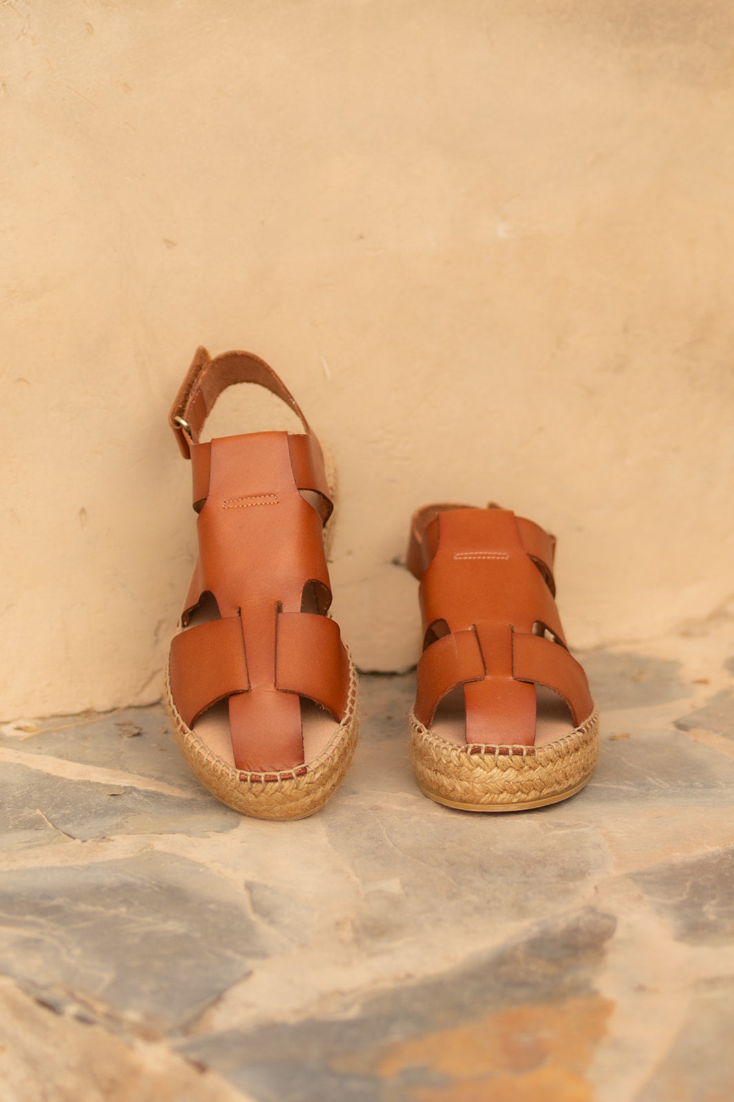 Nuwara espadrilles sandalen in Cognac