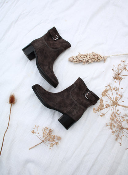 Bibi ankle boots in 'Carbon grey' suede