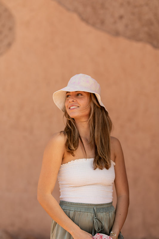 Bucket hat Flora in Pink