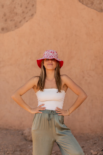 Bucket hat Flora in Red