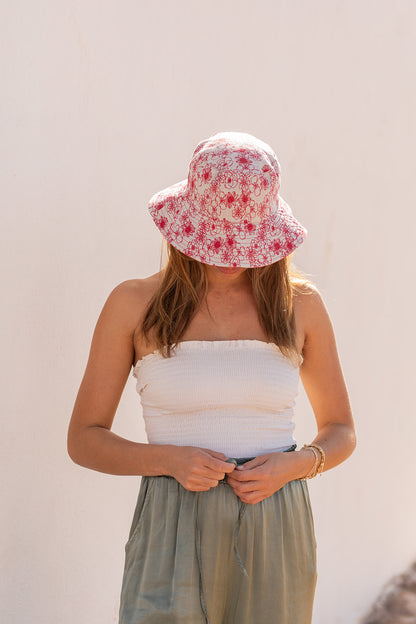 Bucket hat Flora in Red