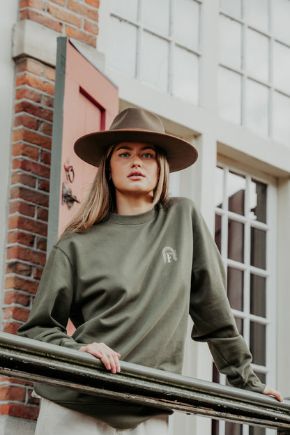 Sweater long sleeve in Khaki | Feliz