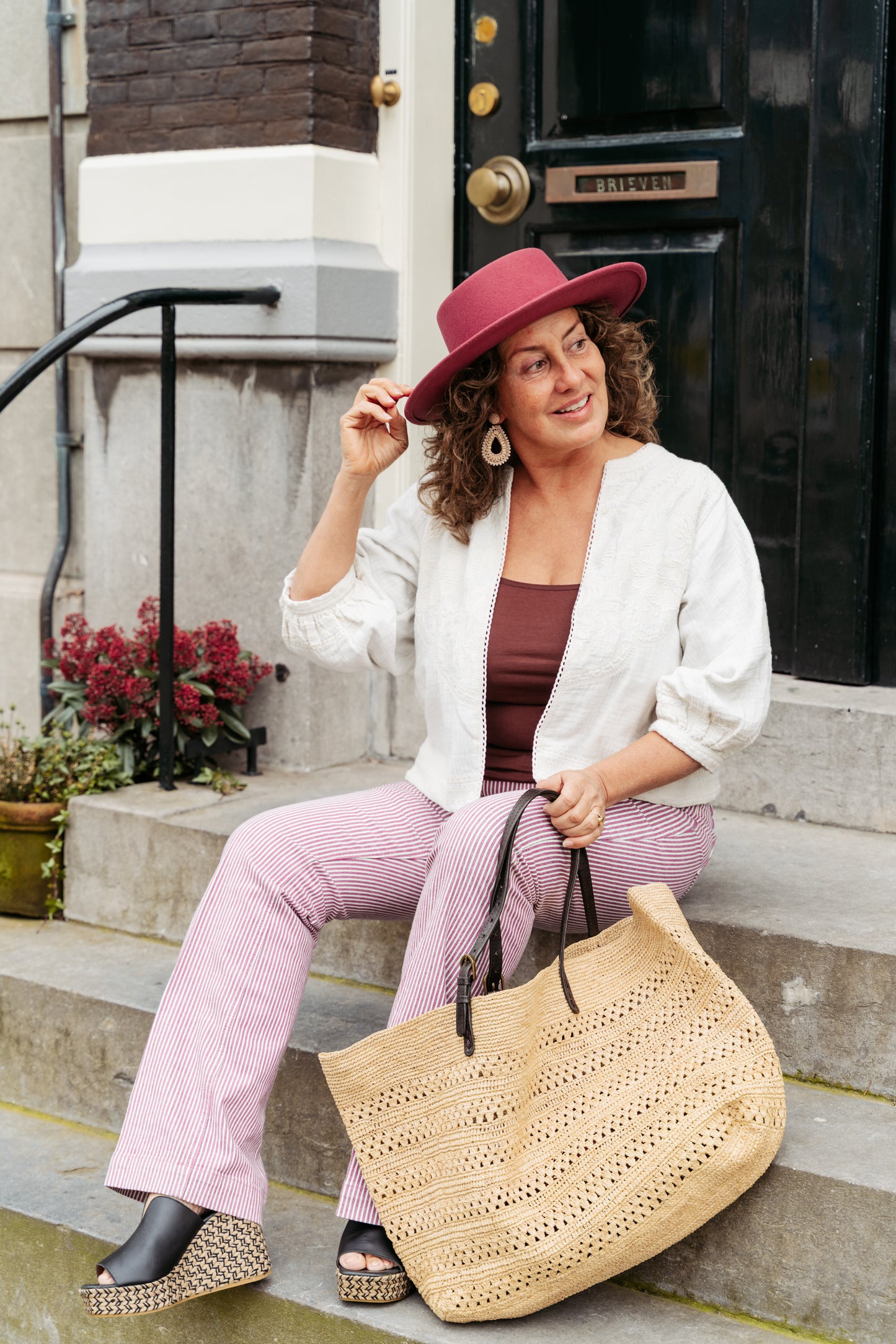 Gaucho hat in Rose Dawn