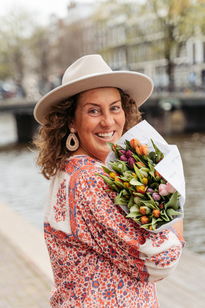 Jasje met blokprint in Red | M.A.B.E.