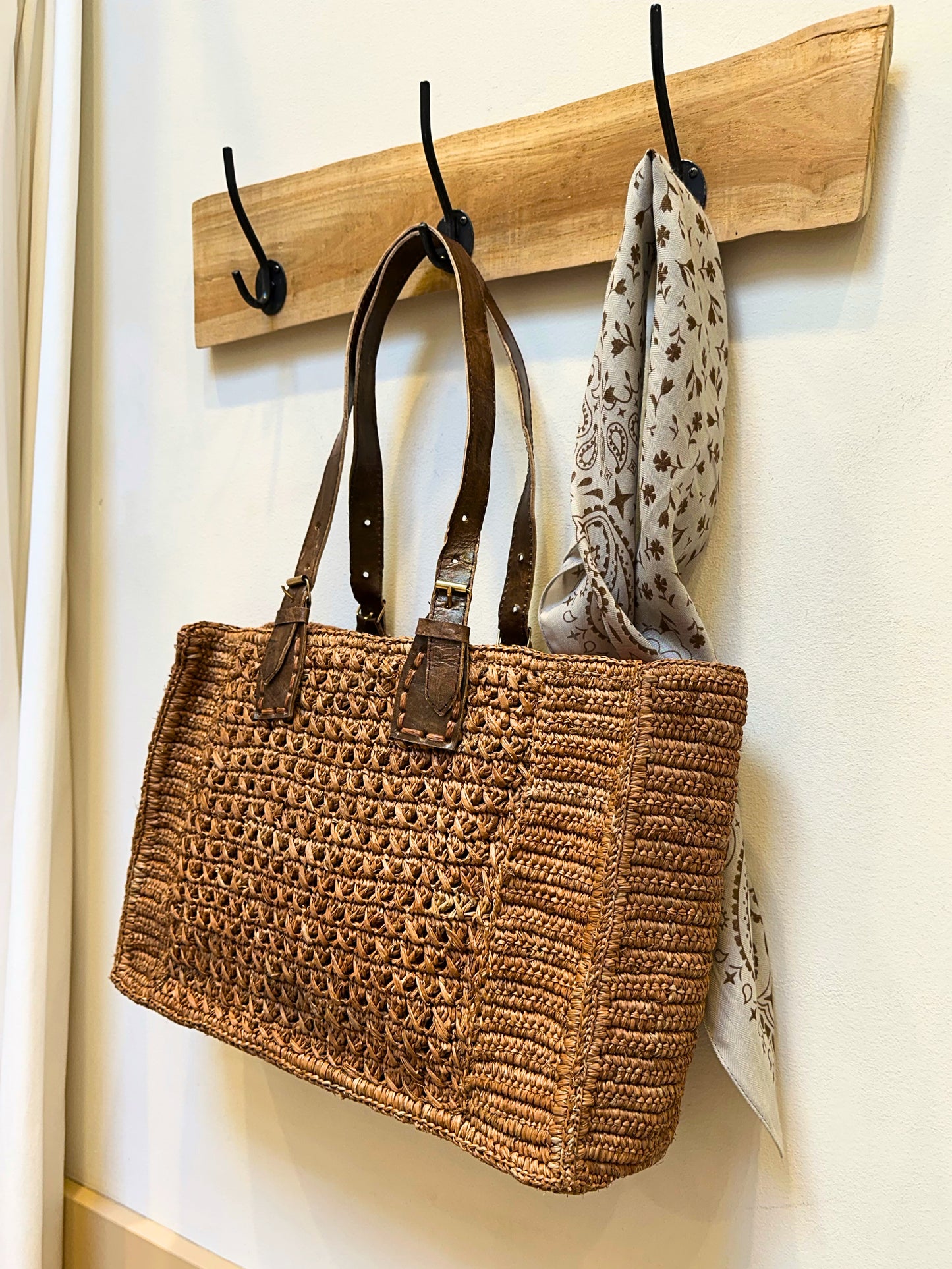 Sol raffia basket bag | Cinnamon