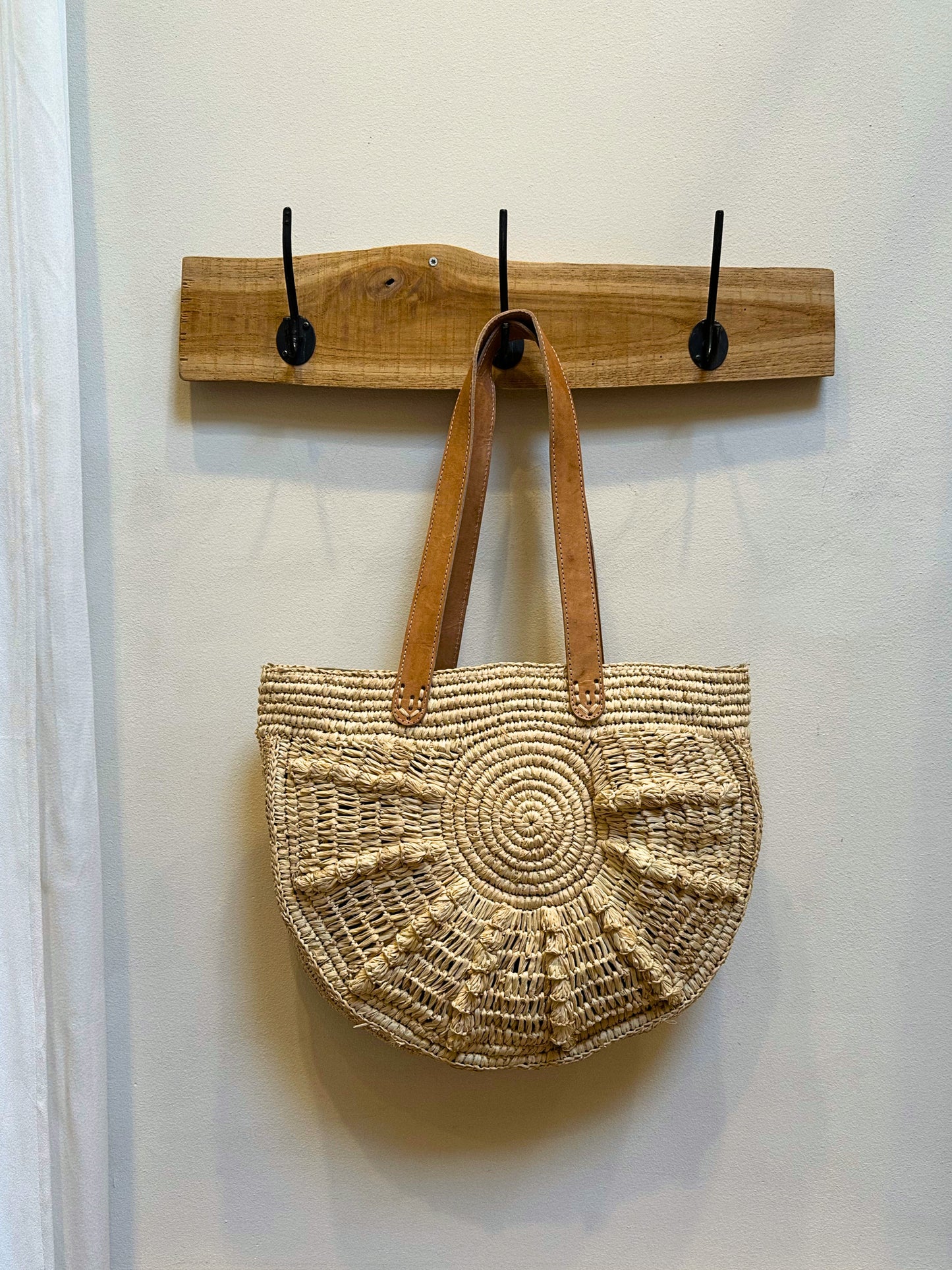 Coco raffia basket bag | Natural