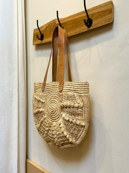 Coco raffia basket bag | Natural