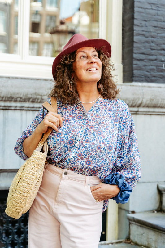 Luca round raffia bag | Natural