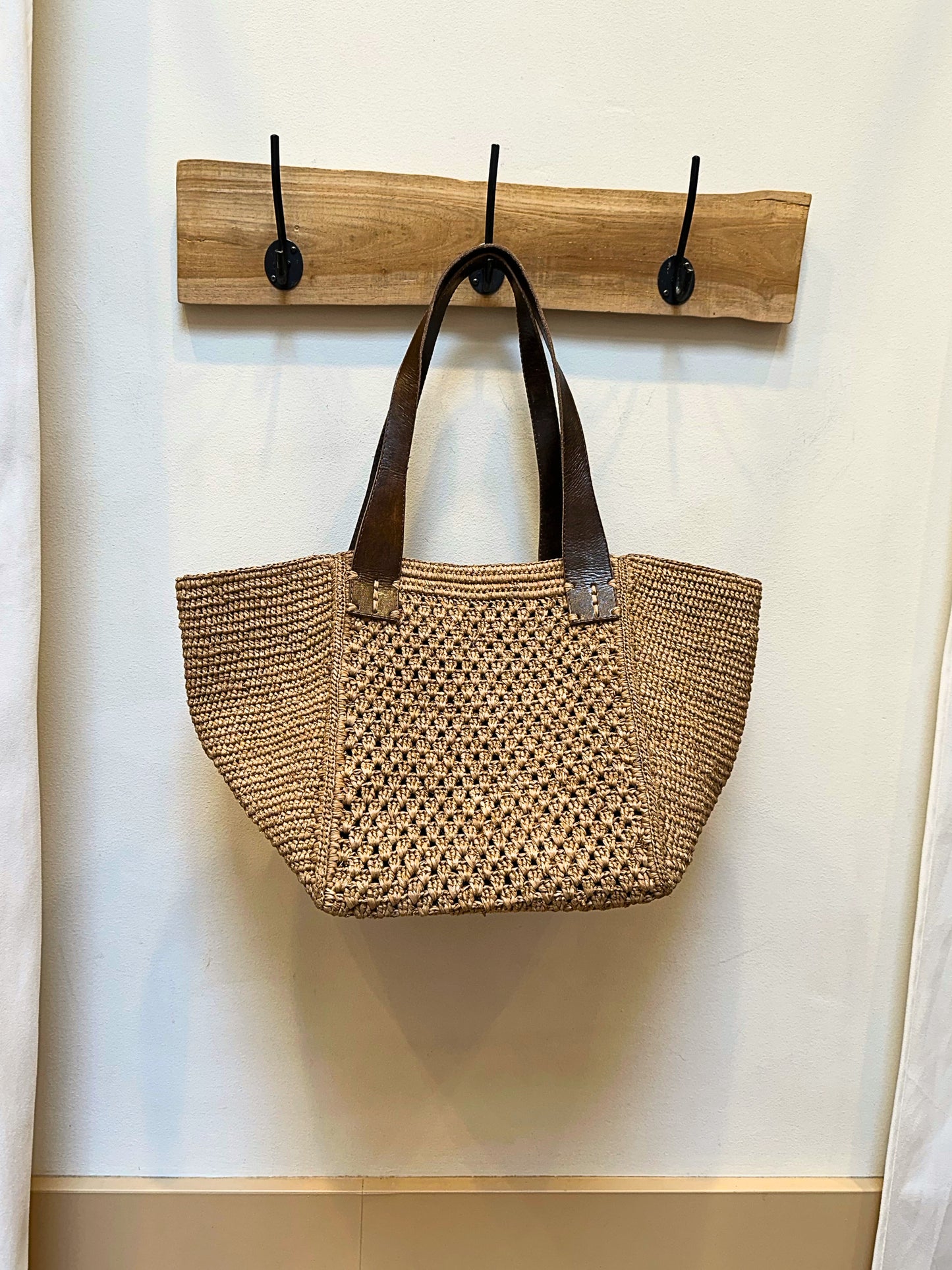 Mare basket bag in raffia | Cinnamon