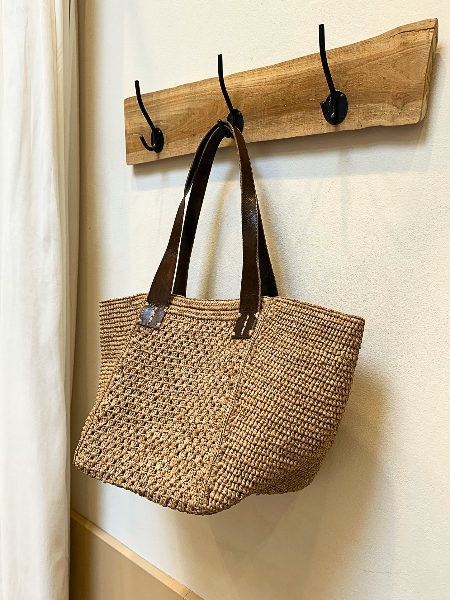 Mare basket bag in raffia | Cinnamon