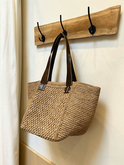 Mare basket bag in raffia | Cinnamon