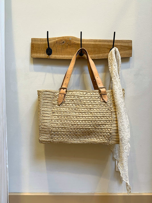 Sol raffia basket bag | Natural