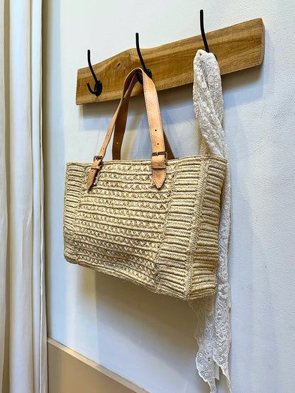 Sol raffia basket bag | Natural