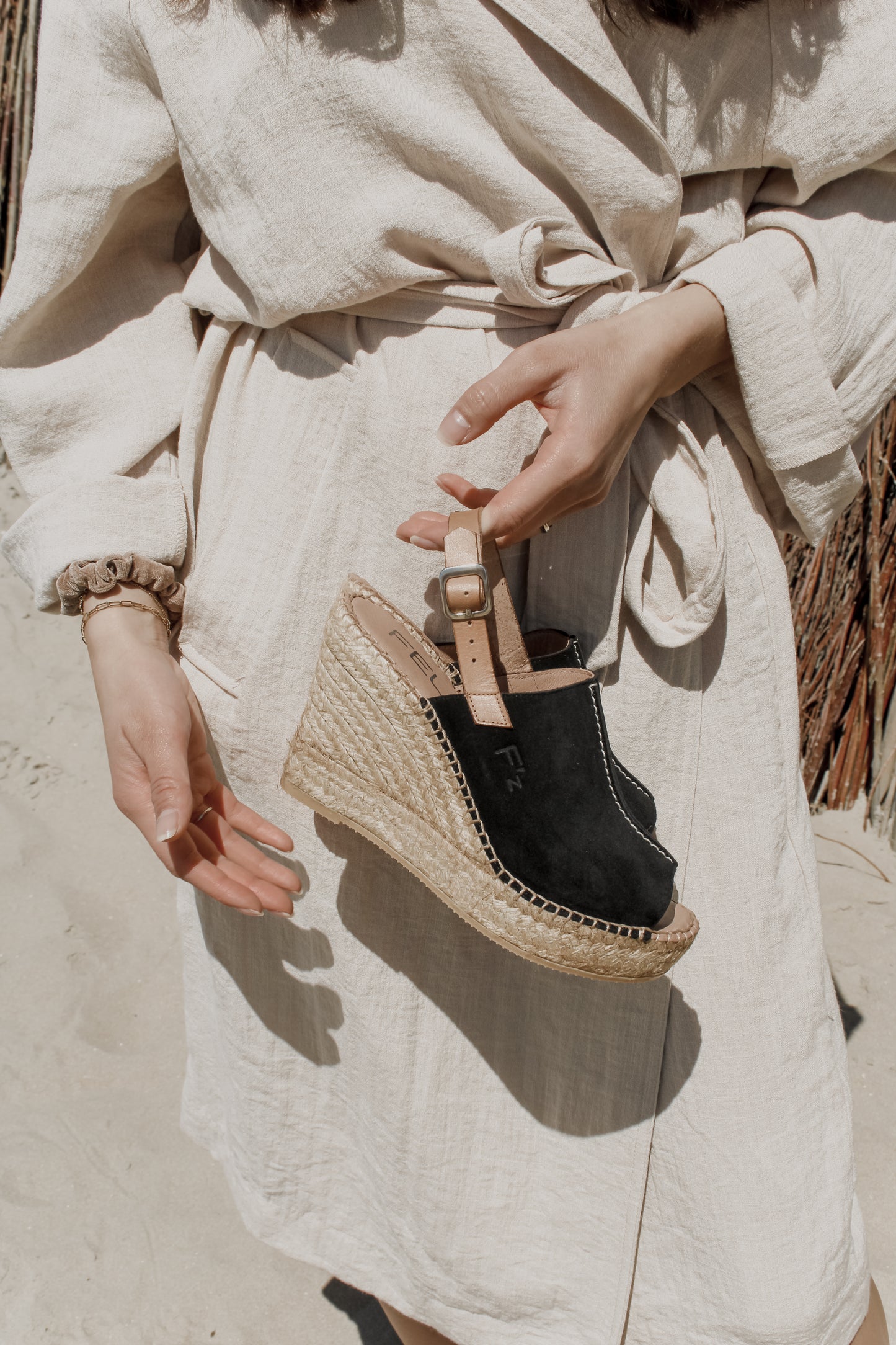 Lynn wedge espadrilles in Black