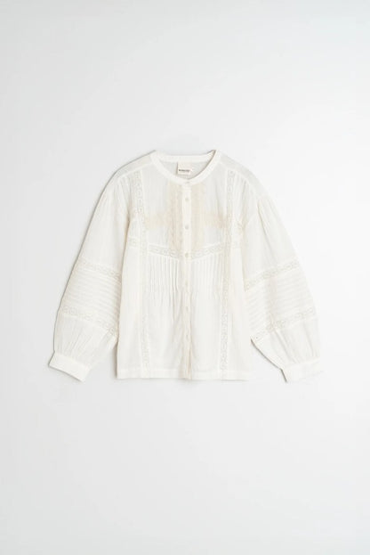 Romantic boho blouse in Off White | Indi & Cold