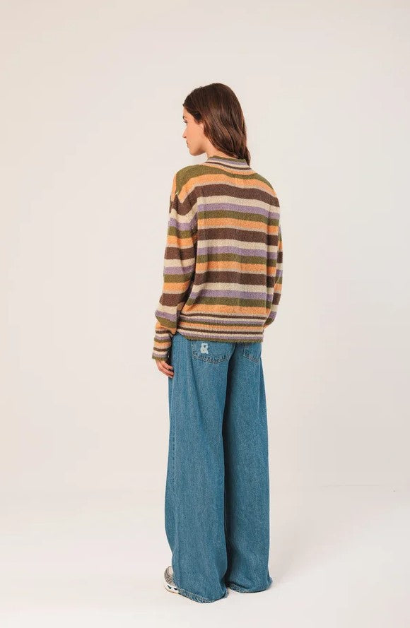 Mohair stripe sweater multicolor | Indi & Cold