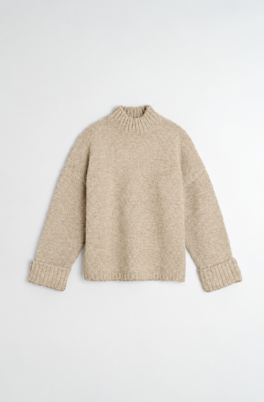 Indi & Cold grofgebreide coltrui in Beige