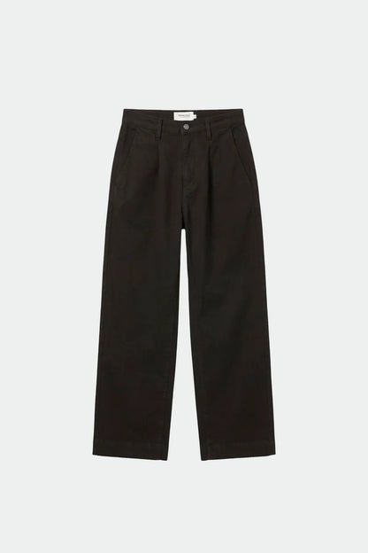 Indi & Cold Relaxed Wide-Leg Cotton Twill Pants in Brown