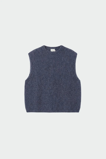 Indi & Cold Sleeveless Knit Vest in Blue