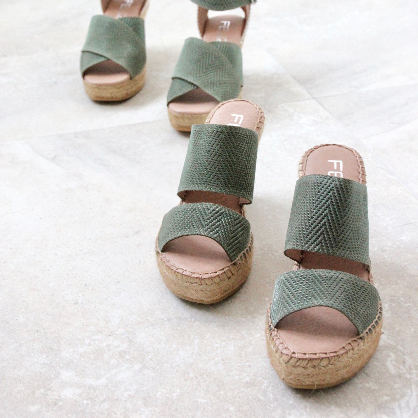 Liv twist espadrilles in Scandinavian