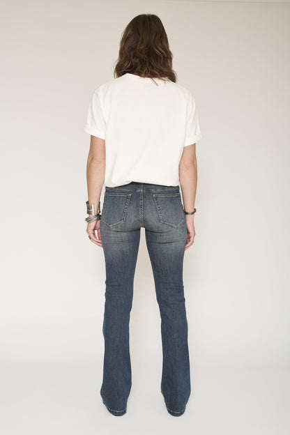 MKT Studio Harley Wilson Texas-Wash Flared Jeans in Blue