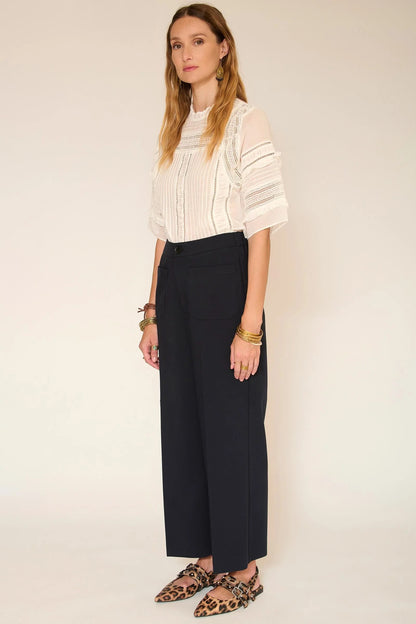 Short sleeve summer blouse in White | MKT studio