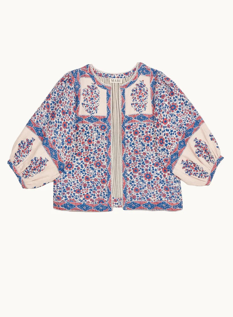 Jasje met blockprint in Blue | M.A.B.E.