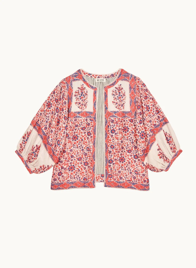 Jasje met blokprint in Red | M.A.B.E.