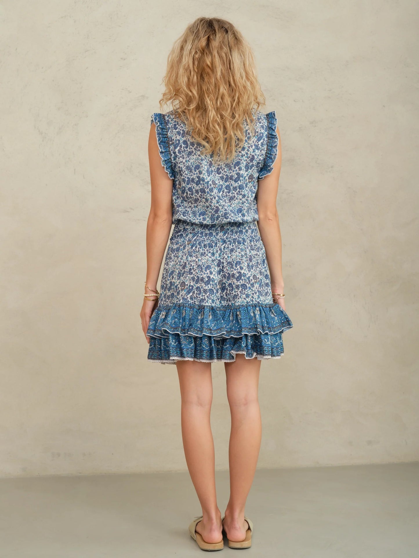Floral summer dress in Blue | M.A.B.E.