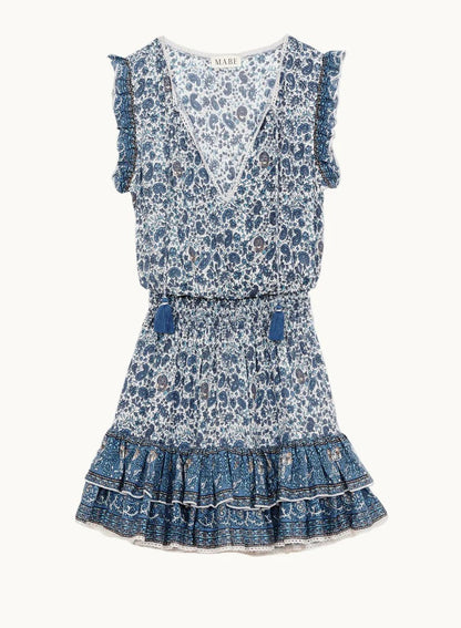 Floral summer dress in Blue | M.A.B.E.