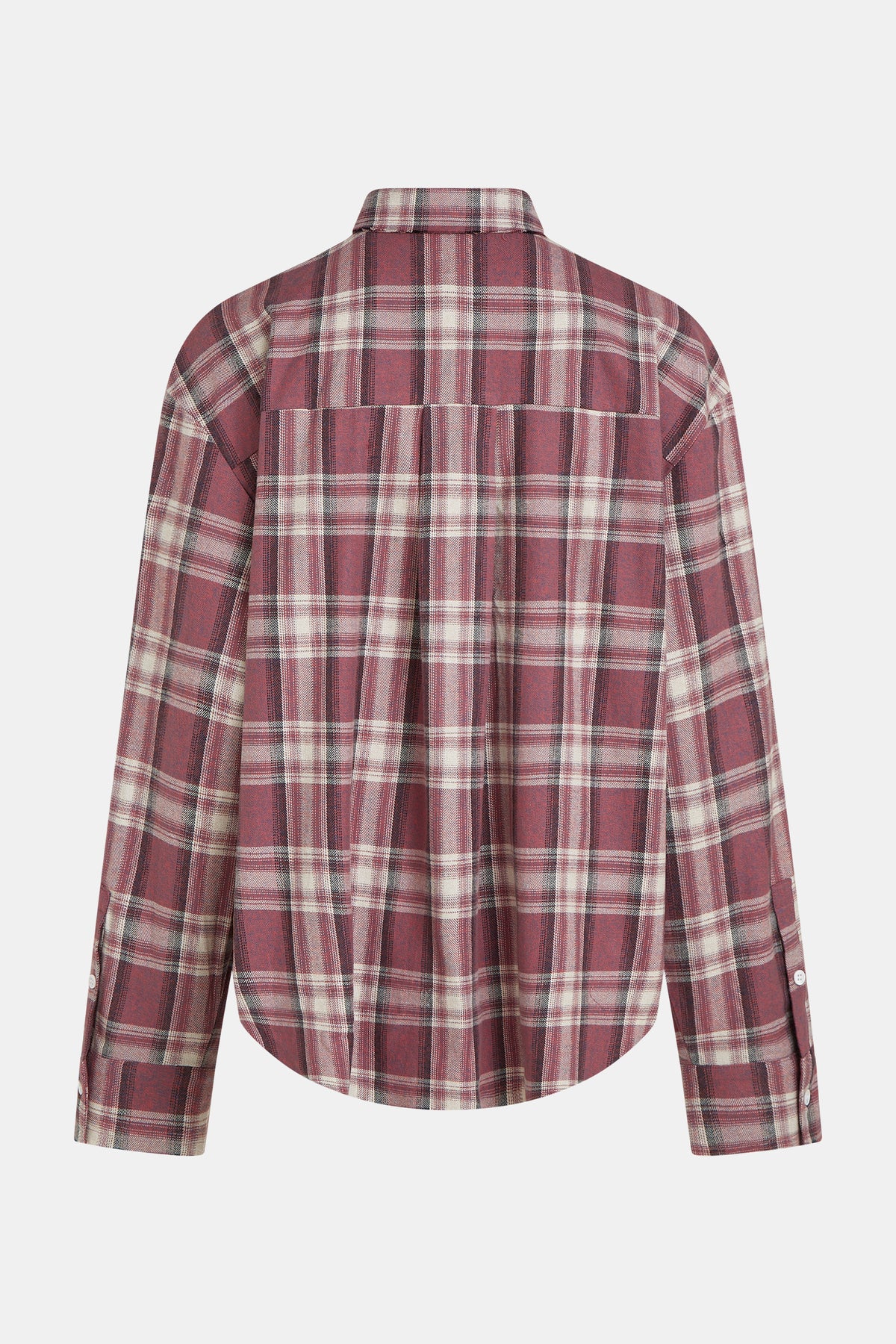 Penn & Ink Checked Cotton Blouse in Red