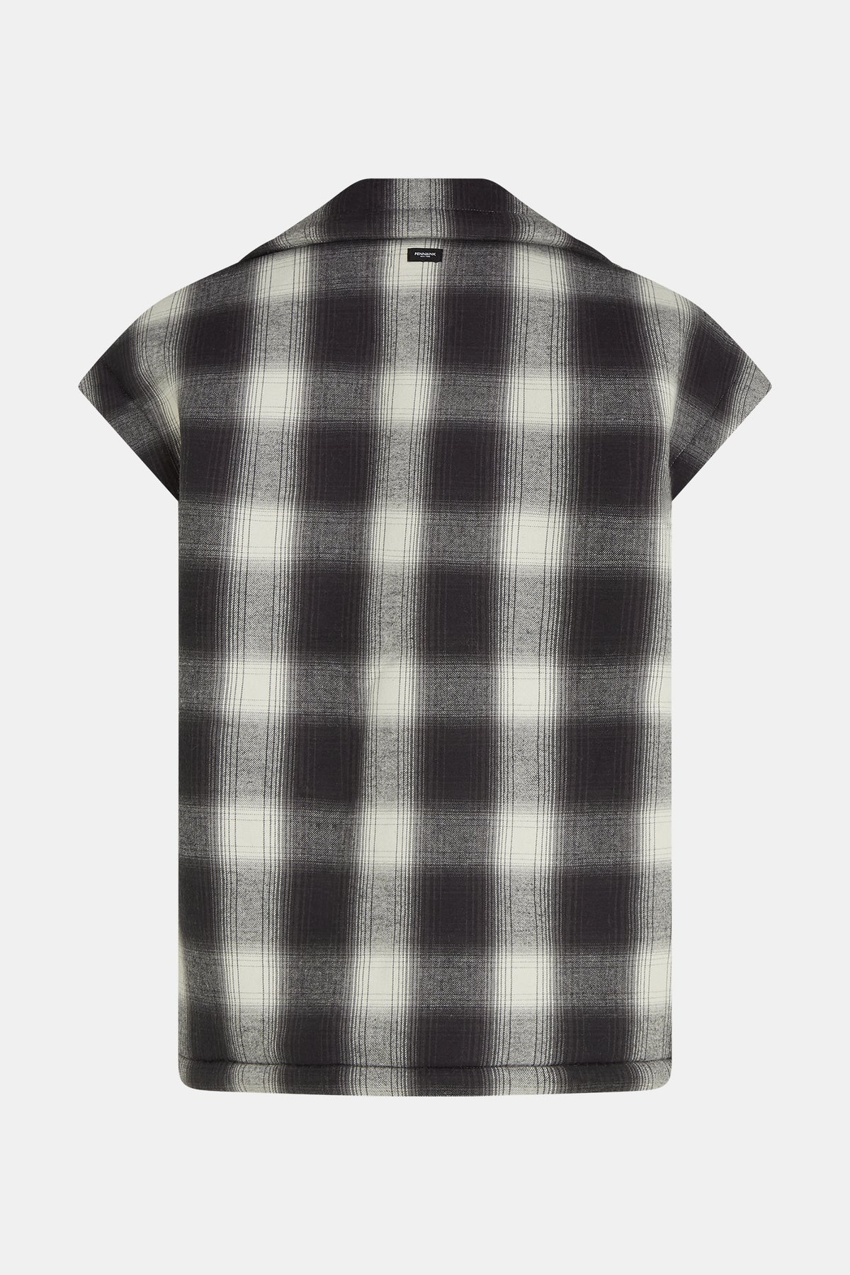 Penn & Ink Teddy-Lined Bodywarmer in Black & White Check