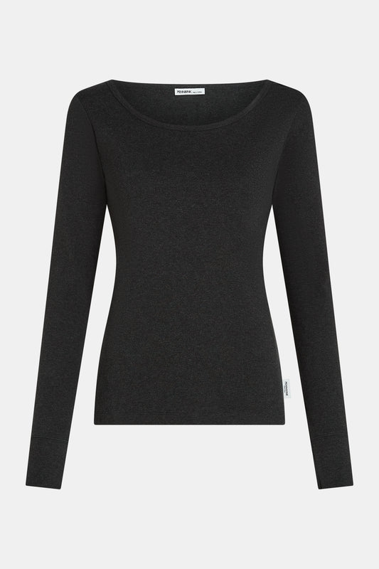 Penn & Ink T-shirt met lange mouwen in Antra Melange