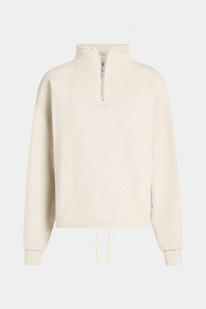 Penn & Ink Half-Zip Sweatshirt in Ecru