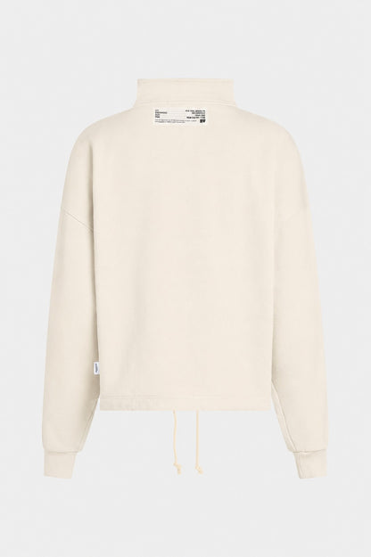Penn & Ink Half-Zip Sweatshirt in Ecru