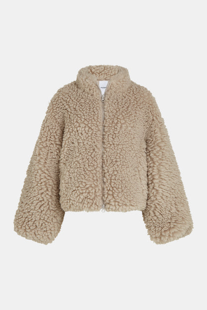 Penn & Ink Teddy Coat in Sand