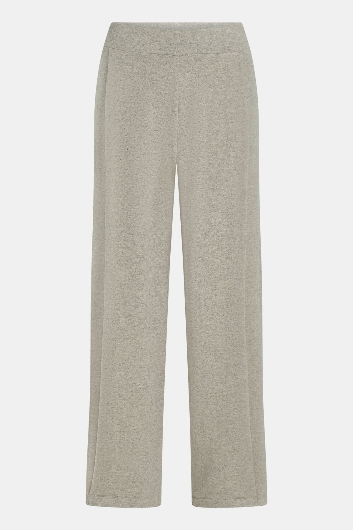 Penn & Ink Soft Jersey Trousers in Beige Melange