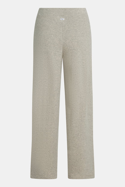 Penn & Ink Soft Jersey Trousers in Beige Melange