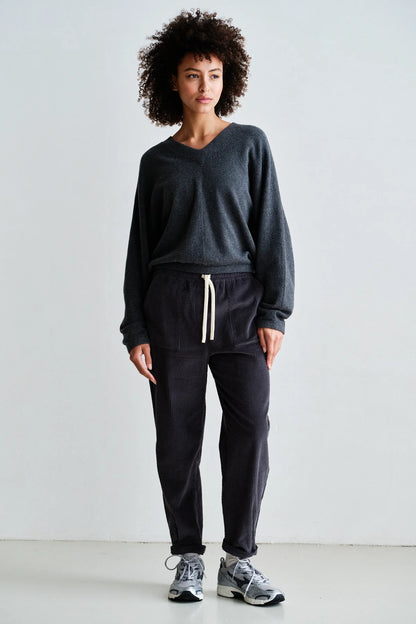 Penn & Ink Corduroy Trousers in Antra