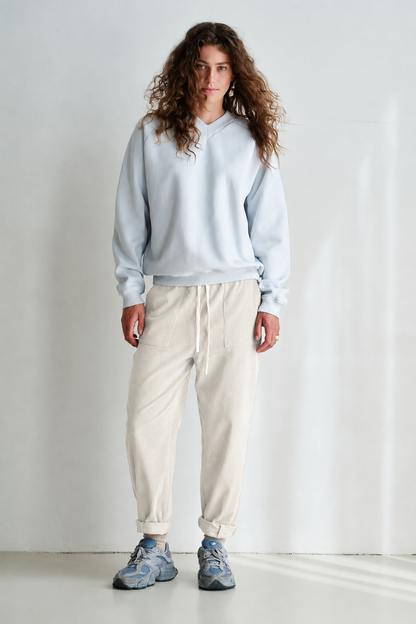 Penn & Ink Corduroy Trousers in Wool White