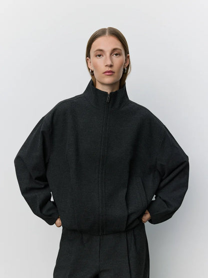 Bomber jacket in Dark grey | Sofie Schnoor
