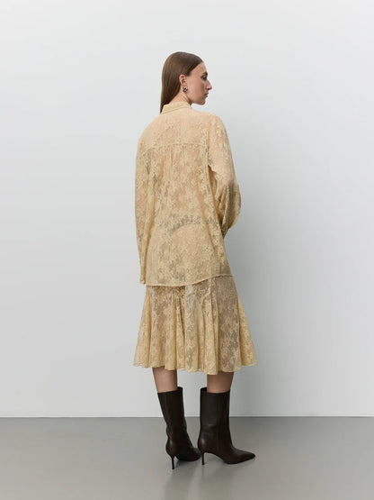 Lace shirt in Sand | Sofie Schnoor