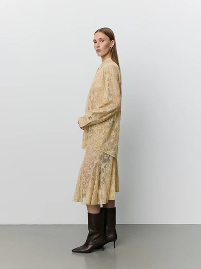 Lace shirt in Sand | Sofie Schnoor