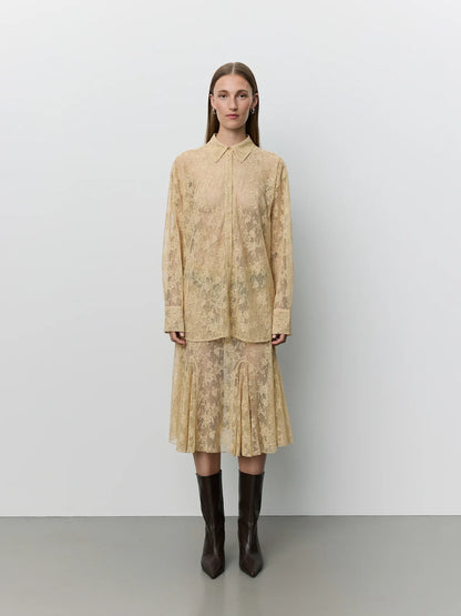 Lace shirt in Sand | Sofie Schnoor