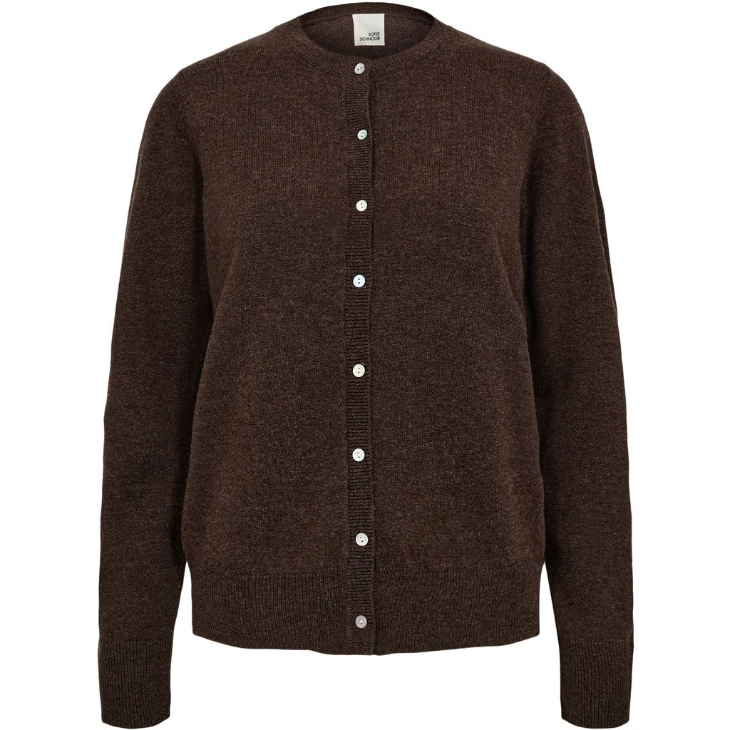 Basic woolen cardigan in Brown | Sofie Schnoor